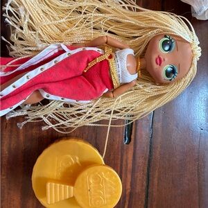 Fashion Doll with Red Dress and Blonde Hair